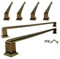 French Furniture Fittings Set of 6 Art Deco Cabinet Cupboard Handles, Deep Antique Brass Finish for Kitchen Cabinet Doors and Drawers, wardrobes and General pulls…