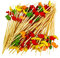 100 Pièces Bambou Bois Bâton de Cocktail, Brochettes à Cocktail, Brochettes de Bois Apéritif, Brochette Fruits Cocktail Bâtons Bambou Pics Bâtons Cocktail Naturel Fête Cure-dents en Bois