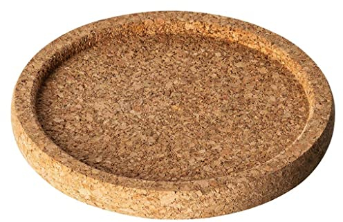 Kork-Teekannen Untersetzer | Untersetzer aus Kork mit Vertiefung | Ideal für Tee- und Kaffeekannen | Für Gläser und Flaschen sowie Tassen | Durchmesser 10 cm