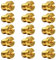 Vergaser Düsen, 15 PCS M6 Vergaser Düse Hauptdüsenset Satz, für 12mm - 17,5mm Dellorto Vergaser für Roller Motorrad Schaltmoped, 60, 65, 70, 75, 80, 85, 90, 95, 100, 105, 110, 115, 120, 125, 130