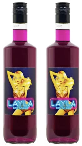 LAYLA der Schuss 2x 0,7l Set (1,4l), alc. 15 Vol.-%, Pflaumen Likör Deutschland 1.4 Liter
