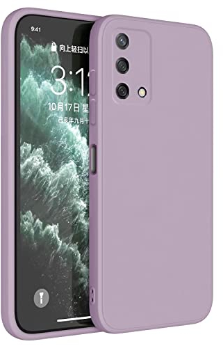 Topme Handyhülle Hülle Fur Oppo A74 (4G) (6.43 Inches) Case Schutzhülle, Hautschutz Aus TPU Silikonhülle - Gras lila