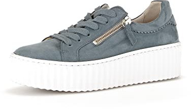 Gabor Damen Low-Top Sneaker, Frauen Halbschuhe,Wechselfußbett,Freizeitschuhe,Laufschuhe,straßenschuhe,Strassenschuhe,Jeans (Ice),41 EU / 7.5 UK