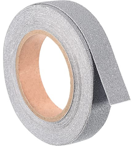 PATIKIL Nastro di Sicurezza Antiscivolo, Nastri Impermeabile Smerigliato Strisce Antiscivolo per Scale Esterne Interne, Grigio (10M x 25mm)