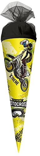ROTH Schultüte groß Extreme Motocross 22 cm - Tüllverschluss - Zuckertüte Motorrad