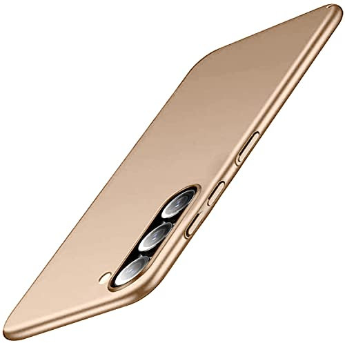 Samsung Galaxy S23 Hülle, Ultra Dünn Matte Handyhülle Slim Schutzhülle Kratzschutz Stoßfest Cover Anti-Rutsch Bumper Case Für Samsung Galaxy S23 Hardcase 6.1 Gold