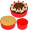 Moldes Silicona Reposteria Redondo 3Pcs - Molde Silicona Bizcocho Horno - Moldes Silicona Freidora de Aire - Molde para Tarta - - Molde para Pastel - Molde Quiche - Molde Desmontable Antiadherente