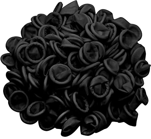 400 Pcs Latex Finger Cots Disposable Fingertips Protective Finger Cots, Black