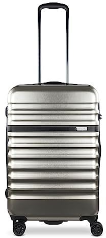 bugatti Corium Hartschalenkoffer 68x44,5x25 cm - 55L, 4 Rollen mit TSA Zahlenschloss, Champagner