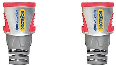 Hozelock AquaStop Metall Pro Connector, Grey, 15/19 mm (Pack of 2)