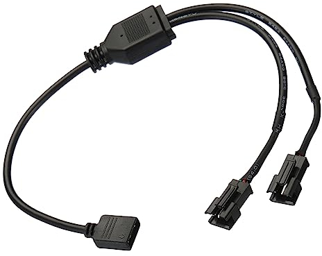 sourcing map ARGB Verteiler 5V 3Pin an SM 3Pin Stecker Verlängerung Kabel Adapter Anschluss Ansprechbar für PC Lüfterleistung Computergehäuse Hauptplatine 1 bis 2 Stil