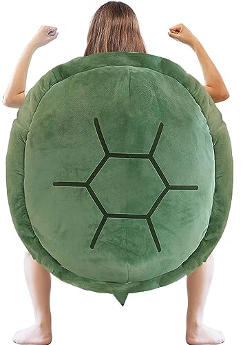 HSKJTT Wearable Turtle Shell Pillows, Turtle Power Shell Super Weiche Lustige Dress Up Kreative Geschenke Wurf Kissen Home Decors,100cm
