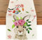 Tarklanda Hase Ostern Tischläufer Osterei und Blumen Waschbar Frühling Küche Esstisch Dekoration Ostern Tischdeko für Drinnen und Draußen Urlaub Party Wohnzimmer Dekor 40 x 180 cm