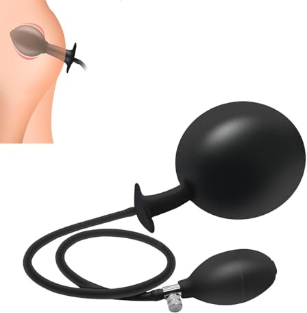 GeRRiT Aufblasbarer Analplug mit Pumpe Riesige Silikon Buttplug Analkugeln Vagina Anus Expansion XXL Anal Dildo Dilatator Fisting Dildo Extrem SM Sex Spielzeug für Frauen Männer