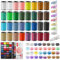 Annyswit 64-Teilig Nähgarn Sortiment Set mit 10 Clips 100% Polyester Nähgarn für Nähmaschine Mix Zufällige Farben Nähfaden Nähmaschinengarn Garnrollen Nähset Nähzubehör für Hand & Anfänger Reisen