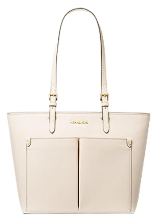 Michael Kors Jet Sest Travel Medium Double Pocket Tote, Helles Cremeweiß
