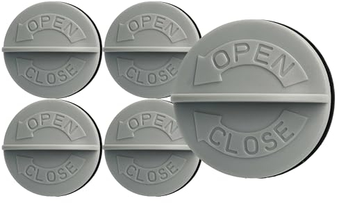 vhbw 5x Capuchon à visser pour filtre à cartouche compatible avec Kärcher WD 2500 M, WD 3.200, WD 3.300 M, WD 3.370 M, WD 3 aspirateur blanc/gris