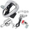 Klanata Kit generatore universale per bicicletta, dinamo a frizione 12V 6W con faro e fanale posteriore per bici motorizzate