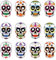 HEREER Dia DE Los Muertos Lot de 12 masques en papier pour décoration de fête d'Halloween Noir