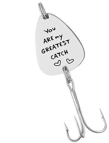 KITANDOVE Personalisierter Angelhaken „du Bist Mein Größter Fang“ Vatertagsgeschenk Für Papa Aus Edelstahl Angelköder Mit Gravur Für Angelfans