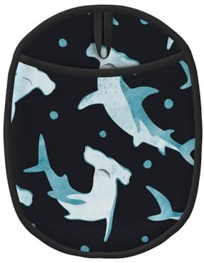 Requin Marteau Aquarelle, Maniques, maniques résistantes à la Chaleur, maniques de Cuisine en Silicone antidérapantes
