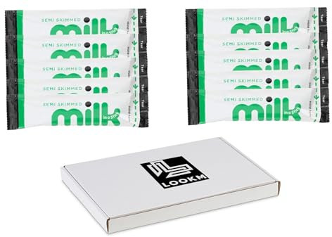 30x Semi Skimmed Milk Stick Sachets - Ideal for Travel, Camping, Office, Hotels - Lookm Exclusive