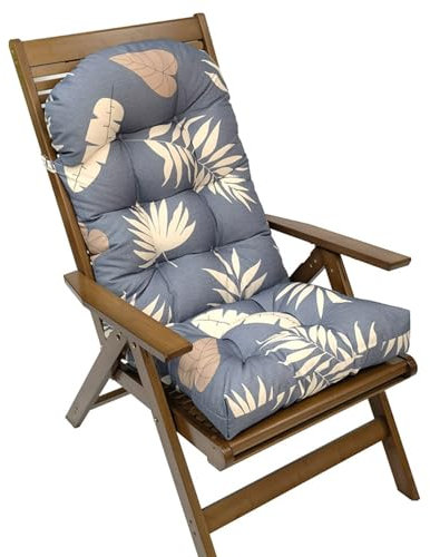 Hochlehner Adirondack Stuhlkissen Liegestuhl Sitzkissen für Gartenstühle Strandkorb Schaukelstuhl 110x50cm Dome+Oxford Lea