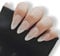 24PCS French Tip Press on Nails – Pointed Almond Shape Stick On Nails with White Edges, Handmade Acrylic False Nail Tips, Multiple Sizes, Elegant DIY Nail Accessories for Women