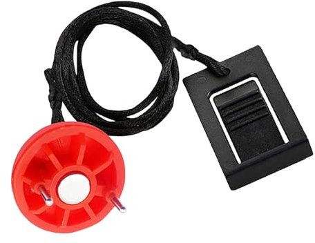 Generisch Clé de sécurité pour tapis de course - Accessoire universel pour tapis de course - Clé de sécurité universelle avec prise ronde pour tapis de course - Interrupteur d'arrêt de sécurité - Clé