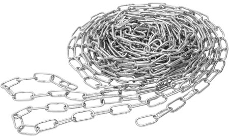 VILLFUL Multi-function Barrier Chain 2 Inches Link 25ft Silver Iron Chain Safety for Public Places