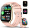 Smart Watch for Men Women with Bluetooth Call/Message Reminder, Smartwatch 1.85 Screen, Fitness Watch Heart Rate/Sleep/Calories Monitor, 112+ Sport Mode, Activity Tracker for Android iOS, Rose gold