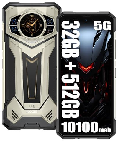 DOOGEE S200 Plus 5G Cellulari (2025), 32GB + 512GB, Batteria 10100mAh/33W, Rugged 4G Smartphone, 100MP AI + 20MP (Vision Nocturne) + 32MP Telefono, 6,72 pollici FHD+ Smartphones (Oro)