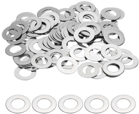 QUARKZMAN Rondelle Plate M8 pour Vis, 120Pcs Rondelles Métalliques 8MM DI x 16MM DE x 0.5MM Épaisseur
