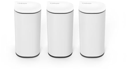 Linksys Velop Micro 7 Mesh System | Dual-Band con velocità BE5000 | Copertura per tutta la casa fino a 200 m2 per nodo | Ethernet 2,5 Gbps | WiFi 1,8 volte più veloce del WiFi 6 | confezione da 3