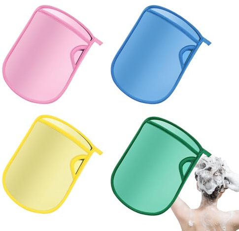 Uhngw De Toilette | s De Lavage Corps 4X Réutilisables | Moufles Réutilisables Séchage Rapide Massage Délicat Lavables Fille Garçon Voyage Salle de Bain Brossage à Sec