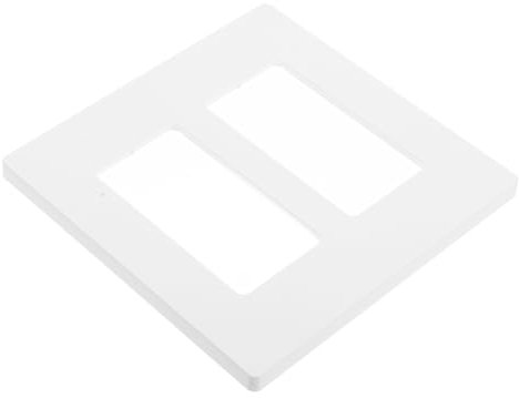 SEWACC de Enchufe Doble para Pared Placa de Interruptor Blanca Minimalista Diseño Elegante y Funcional para Uso Diario Hogar y Oficina