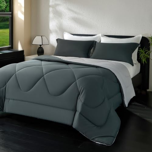 beeweed Bettdecke 135x200 Ganzjahresdecke Wende-Steppdecke Oeko-TEX Zertifiziert 300GSM 4 Jahreszeiten Bettdecken Duvet 135x200cm Weiche Mikrofaser Schlafdecke mit Kissenbezüge