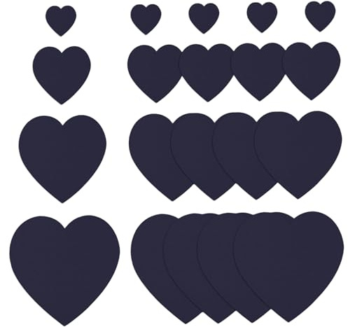 Fabric Patches Self Adhesive, 20Pcs Down Jacket Repair Patch, Self Adhesive Pre-Cut Nylon Repair Patch Dark Blue Waterproof Applique for Jackets Coats Clothing Tents Sleeping Bags, Heart