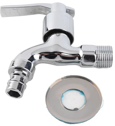 NDNCZDHC G1/2 Rubinetto per Lavatrice, Rubinetto Singolo Acqua Fredda a Parete in Lega di Zinco Giardino Esterno, Lavandino per Lavapavimenti, Lavanderia Bagno