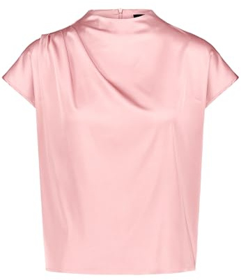 zero Damen Satin-Bluse mit Kragen 44, Bridal Rose