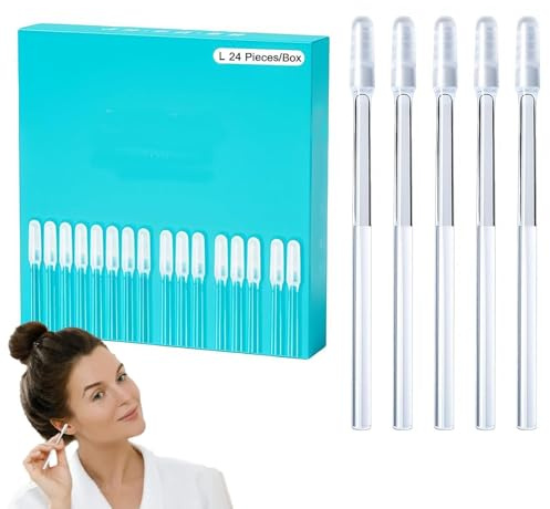 Kit Pulizia Orecchie 24 Pezzi Lavabili e Riutilizzabili | Rimuovi Cerume per Uomo Donna Igiene Personale Cura Quotidiana Post Nuoto Post Doccia