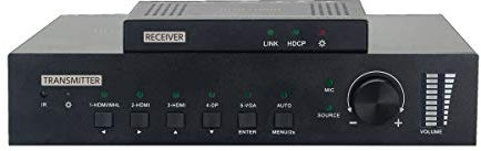 Monoprice Blackbird 4K HDBaseT 5x1 Nahtloser Präsentationsschalter und Scaler mit IR, RS232