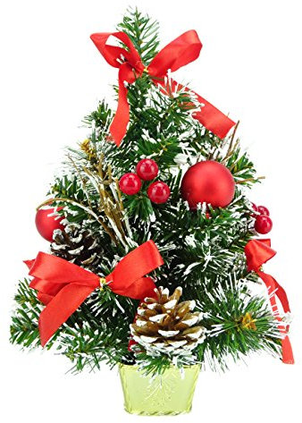 Christmas Concepts® 30cm (12 ) Albero di Natale glassato con decorazioni rosse e pigne