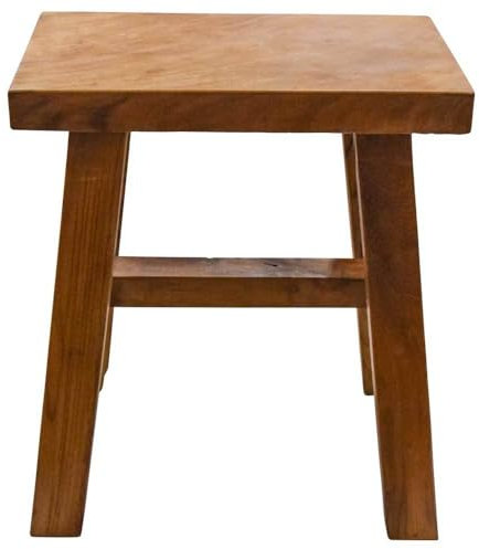 Pflanzen Kölle Wurzelholz-Hocker eckig aus recyceltem Teakholz, ca. 40x25 cm