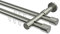 Interdeco Innenlauf Gardinenstangen Edelstahl-Optik 2-läufig 20 mm Ø Prestige Santo, 180 cm