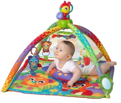 Playgro Activity Gym Woodlands with Music and Lights Projector, From 0 Months, Multicoloured, Multi-coloured