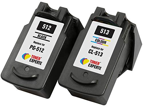 TONER EXPERTE PG-512 CL-513 Druckerpatronen Kompatibel mit Canon Pixma MP230 MP240 MP250 MP260 MP270 MP280 iP2700 MP490 MX320 MX350 | 2er Set (1 Schwarz + 1 Farbe) | Hohe Kapazität