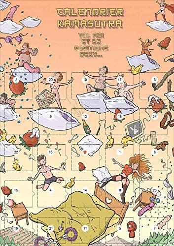 25-Tage-Paar-Kalender – freche und sexy Herausforderungen – ausgefallenes Geschenk für Erwachsene – illustriertes Kamasutra (Rosa)
