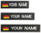 Benutzerdefinierte deutsche Militär Name Patch personalisierte gestickte Text Namensschild mit Aufbügeln/Klettverschluss Rücklage
