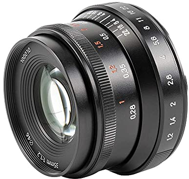 7artisans Objectif 35 mm f1.2 Mark II APS-C à Ouverture Plus Large pour appareils Photo Canon Compact sans Miroir pour EOS-M1 EOS-M2 EOS-M3 M5 M6 M10 M100 M50